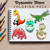 Dynamite Dinos Coloring Pack Silver