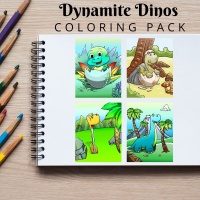 Dynamite Dinos Coloring Pack Gold