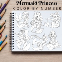 Mermaid Princesses Coloring Pack