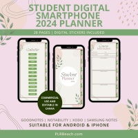 Student Smartphone 2024 Digital Planner Bundle