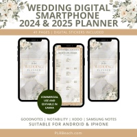 Wedding Smartphone 2024 & 2025 Digital Planner Bundle