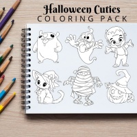 Halloween Cuties Coloring Pack