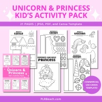 Unicorn and Princess Kid's Activity Pack