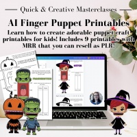 Quick & Creative Masterclass: AI Finger Puppet Printables