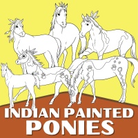 Indian Painted Ponies Coloring Pack