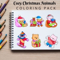 Cozy Christmas Coloring Pack Silver