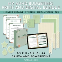 My ADHD Budgeting Planner Print and Digital Bundle