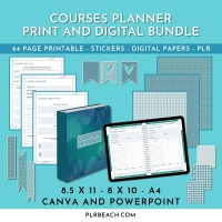 Courses Planner Print and Digital Bundle