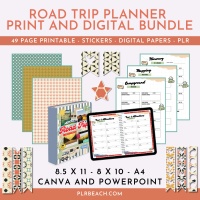Road Trip Planner Print and Digital Bundle