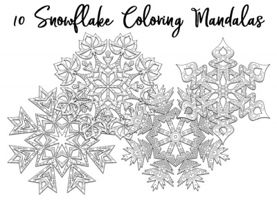 **BONUS - Snowflake Mandalas Coloring Pack