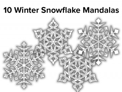 **BONUS - 10 Winter Snowflake Mandalas