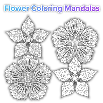 **BONUS - 10 Flower Coloring Mandalas