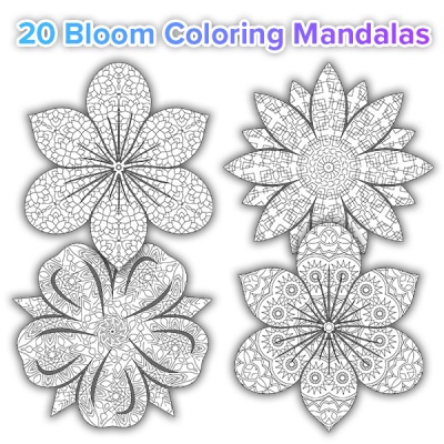 **BONUS - 20 Bloom Coloring Mandalas OTO