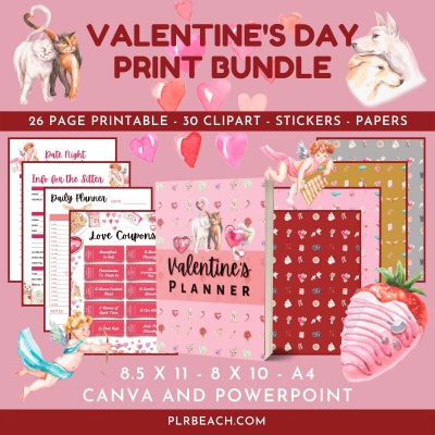 Valentine's Day Print Planner Bundle