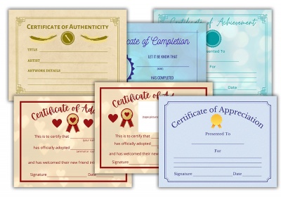 **BONUS - Printable Certificate Templates