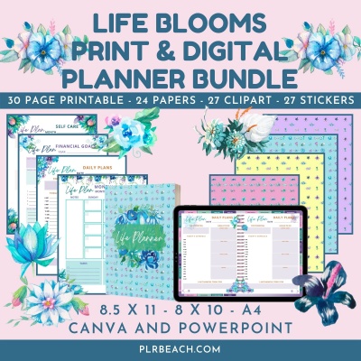 Life Blooms Print and Digital Planner Bundle