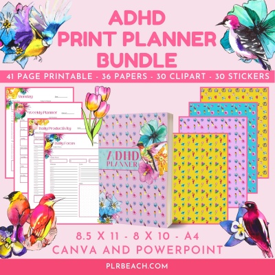 ADHD Print Planner Bundle