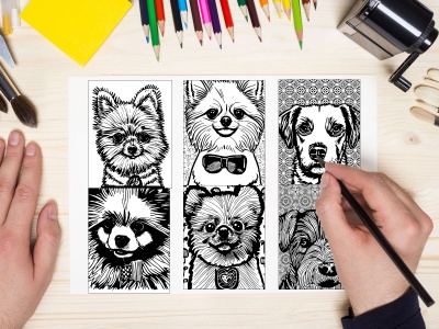 ***BONUS - 10 Dog Faces Coloring Pages