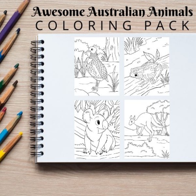 Awesome Australian Animals Coloring Pack Bronze