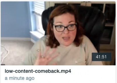 ***BONUS - Low Content Comeback Mastermind