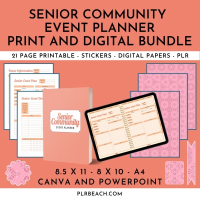 Senior Community Event Planner Print and Digital Bundle