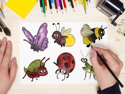 Brilliant Bugs Full Coloring Pack