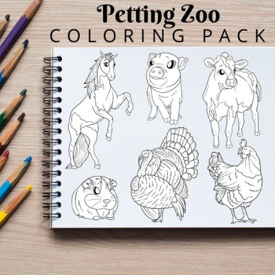 Petting Zoo Coloring Pack