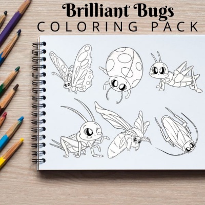 Brilliant Bugs Coloring Pack