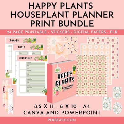 Happy Plants Houseplant Planner Print Bundle