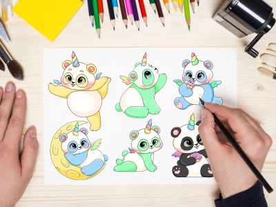 Pandacorn Full Coloring Pack