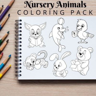 Nursery Animals Coloring Pack