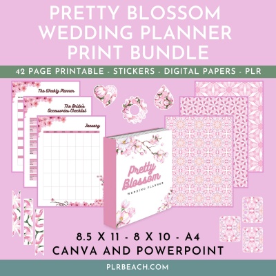 Pretty Blossom Wedding Planner Print Bundle