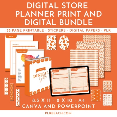 Digital Store Planner Print and Digital Bundle