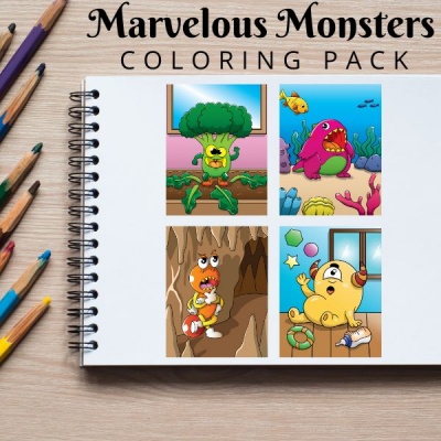 Marvelous Monsters Coloring Pack Gold