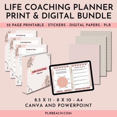 Life Coaching Planner Print and Digital Bundle