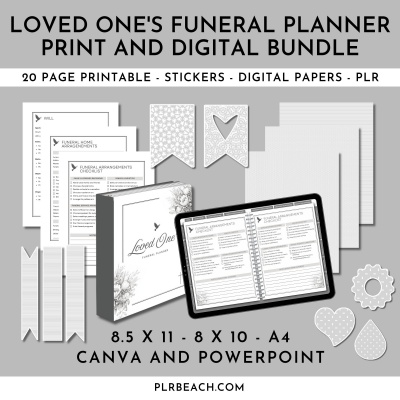 Loved One's Funeral Planner Print and Digital Bundle