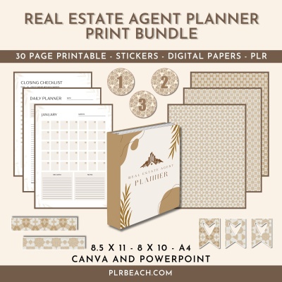 Real Estate Agent Planner Print Bundle