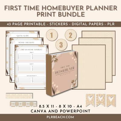 First Time Homebuyer Planner Print Bundle