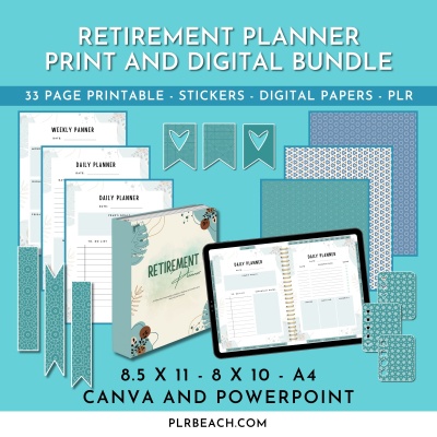 Retirement Planner Print and Digital Bundle